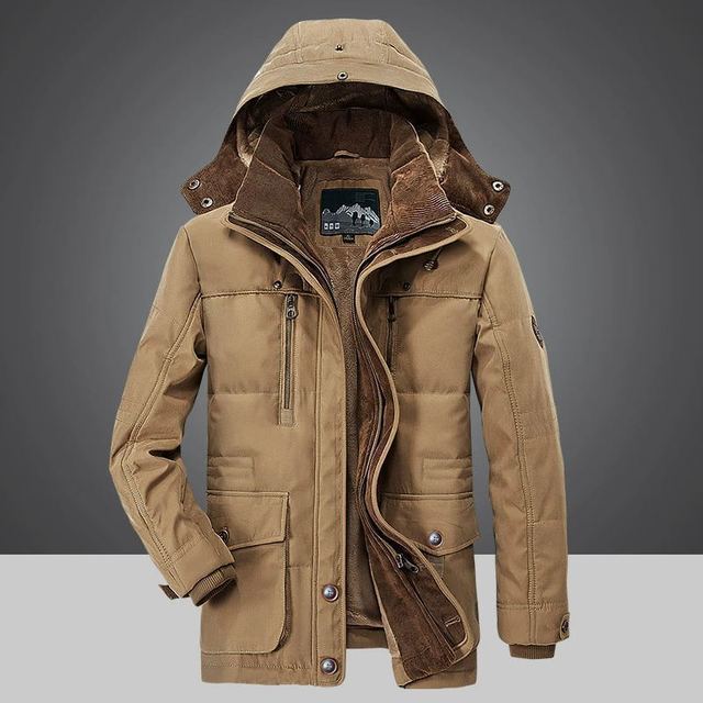 Herren Winterjacke Warm Daunen Füllung