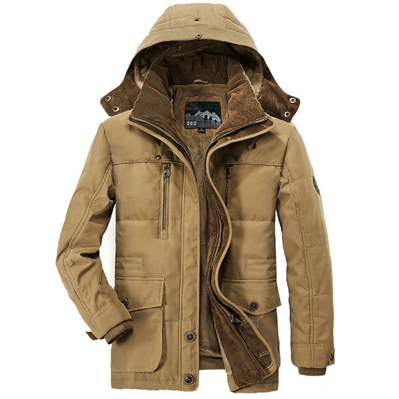 Herren Winterjacke Warm Daunen Füllung