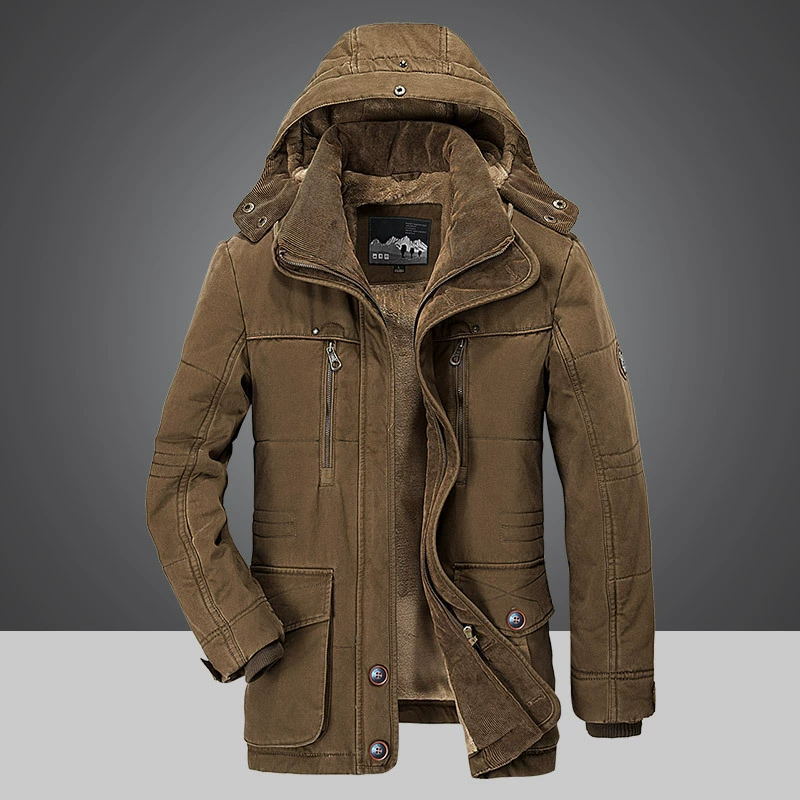 Herren Winterjacke Warm Daunen Füllung