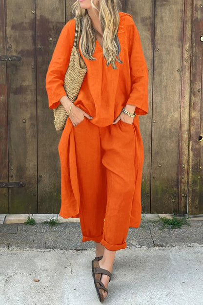 Damen 2-teiliges Strickanzug Set Bequem