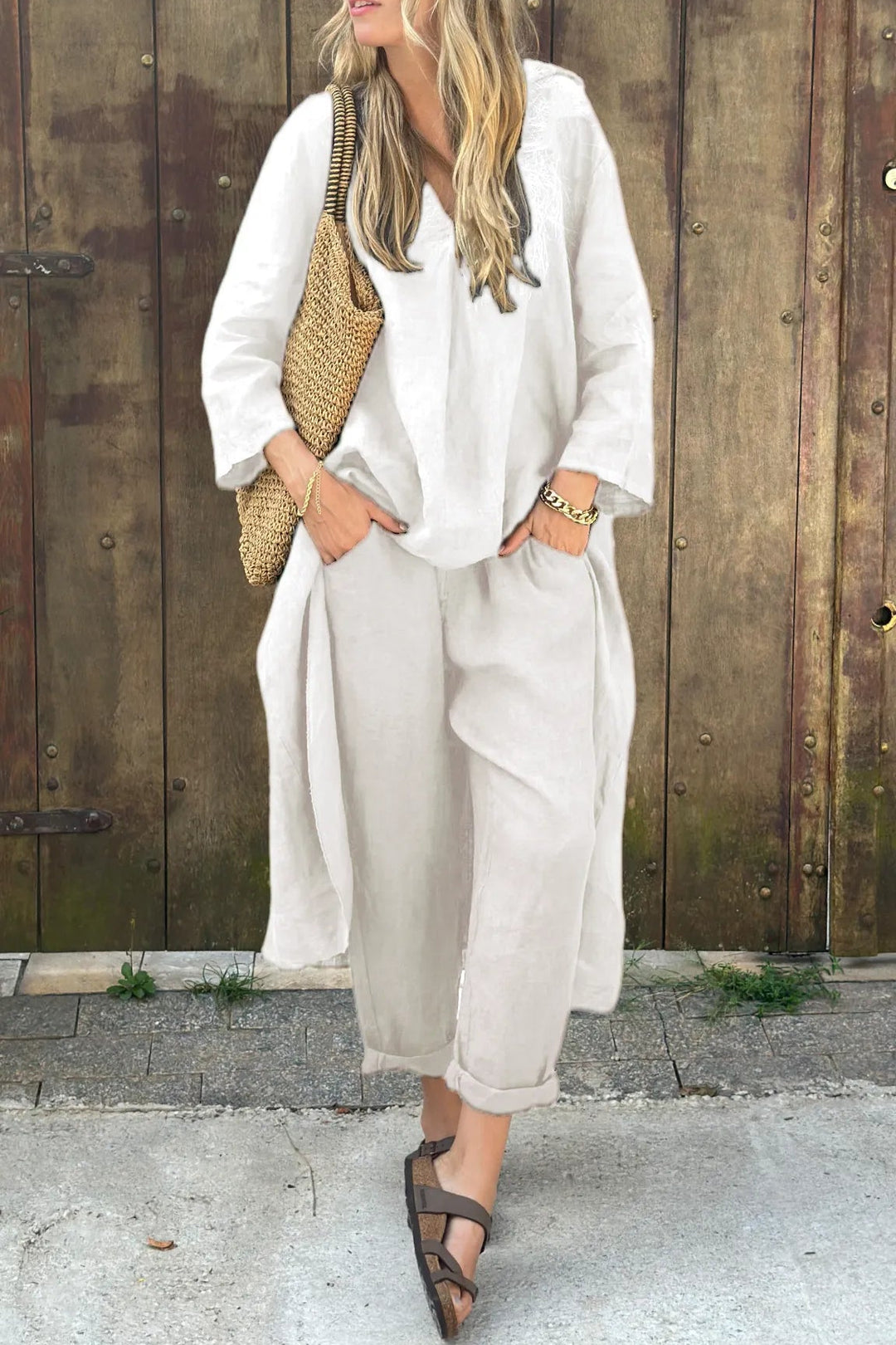 Damen 2-teiliges Strickanzug Set Bequem