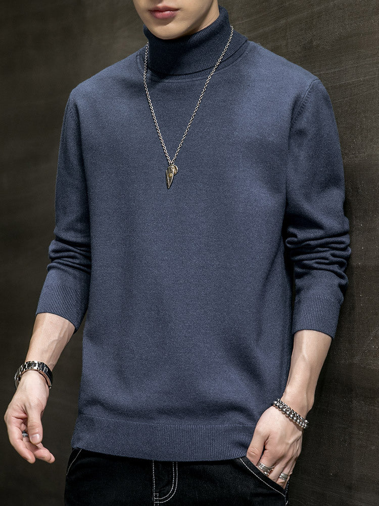 Rollkragenpullover Herren Weich Moderner Style