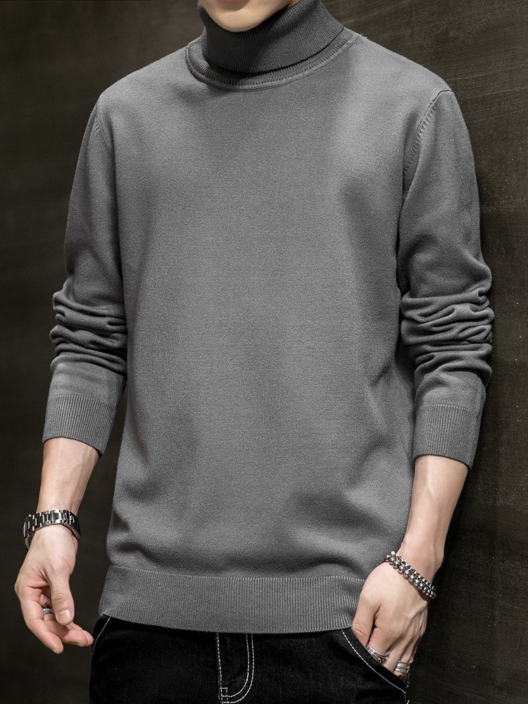 Rollkragenpullover Herren Weich Moderner Style