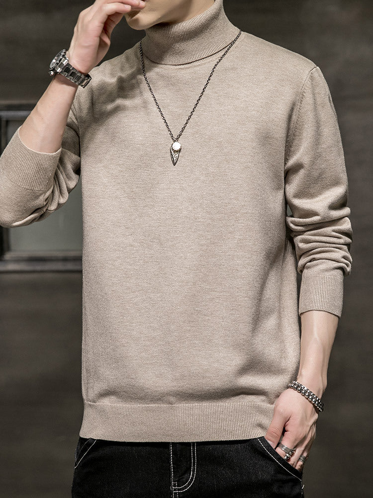 Rollkragenpullover Herren Weich Moderner Style