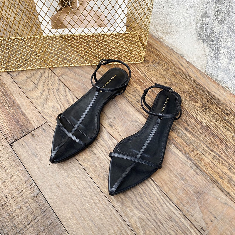 Flache Sandale Damen Berlin Chic Sommer