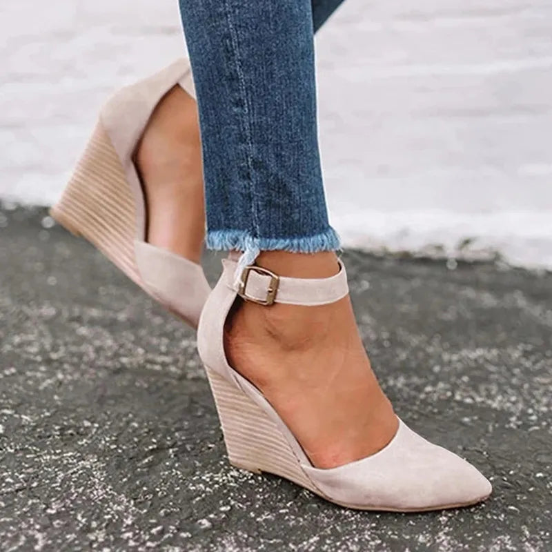 Damen Wedges Marineblau Hochzeitsschuhe - BerlinGlamour