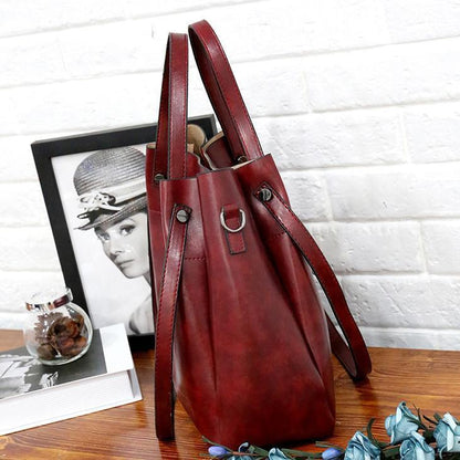 Damen Handtaschensatz 4-teilig mit Weinlese Muster
