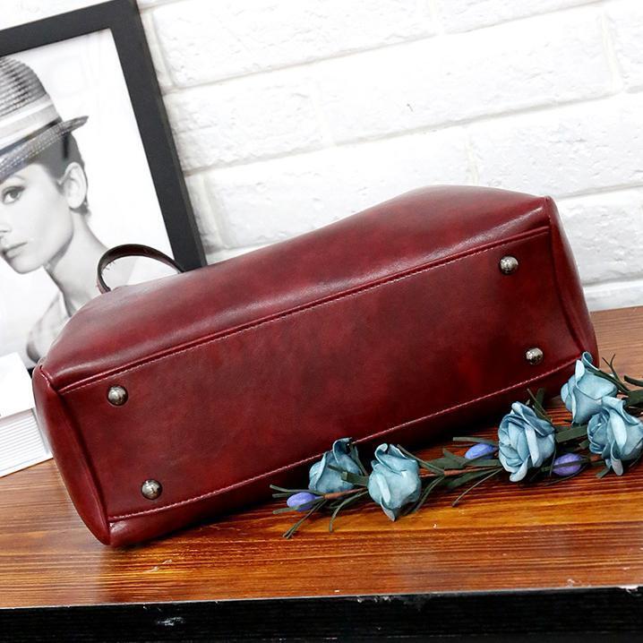 Damen Handtaschensatz 4-teilig mit Weinlese Muster