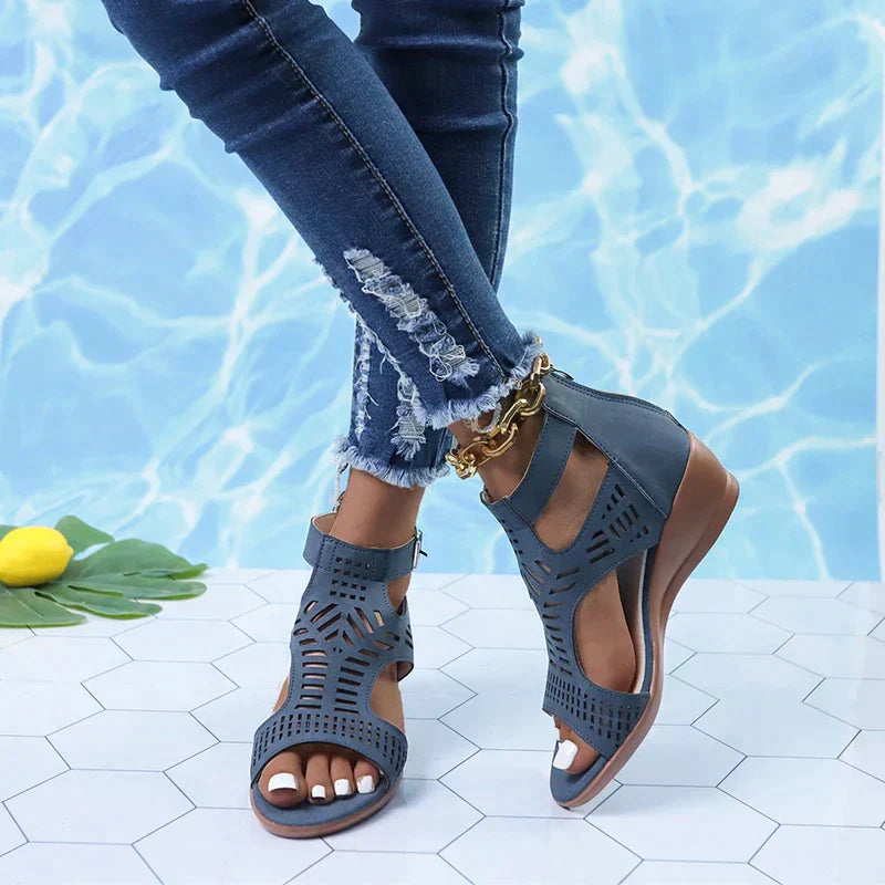 Orthopädische Sandalen Damen Komfortabel Modern