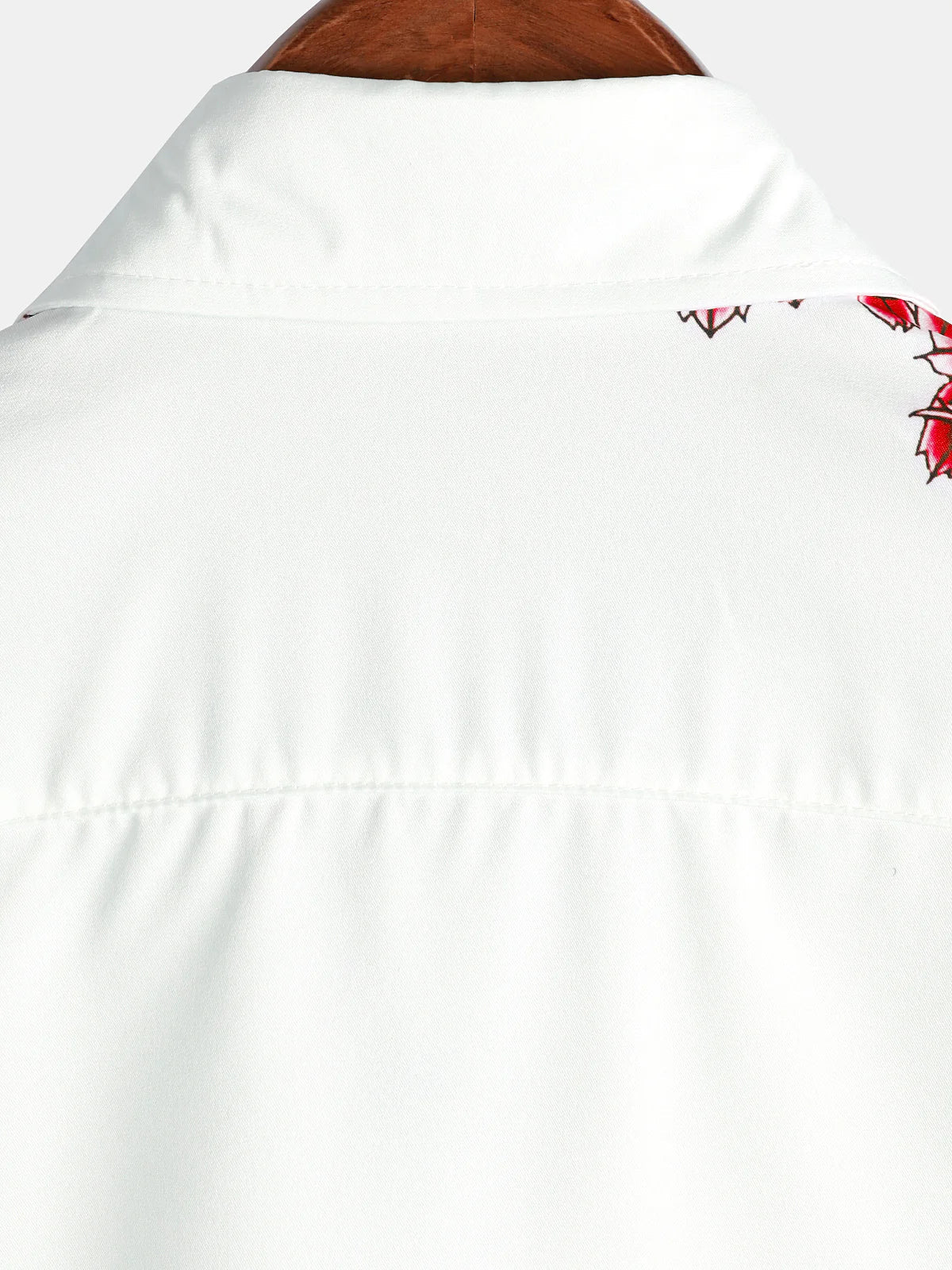Sommerhemd Weiß Floral Kurzarm Hemd für Männer
