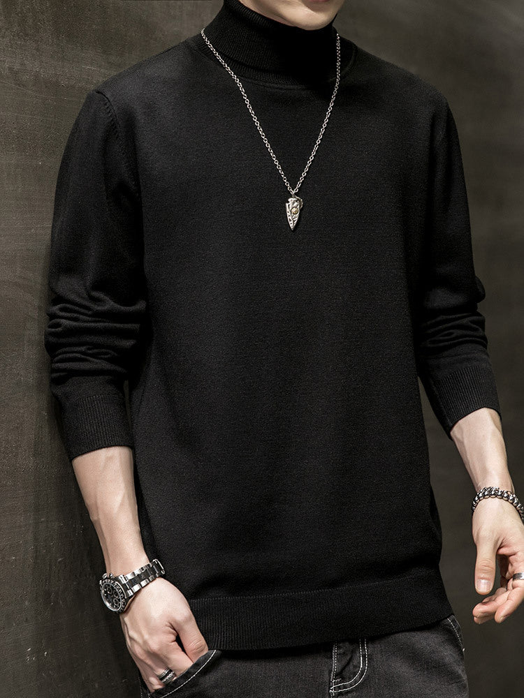 Rollkragenpullover Herren Weich Moderner Style