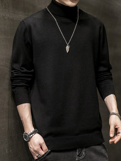 Rollkragenpullover Herren Weich Moderner Style