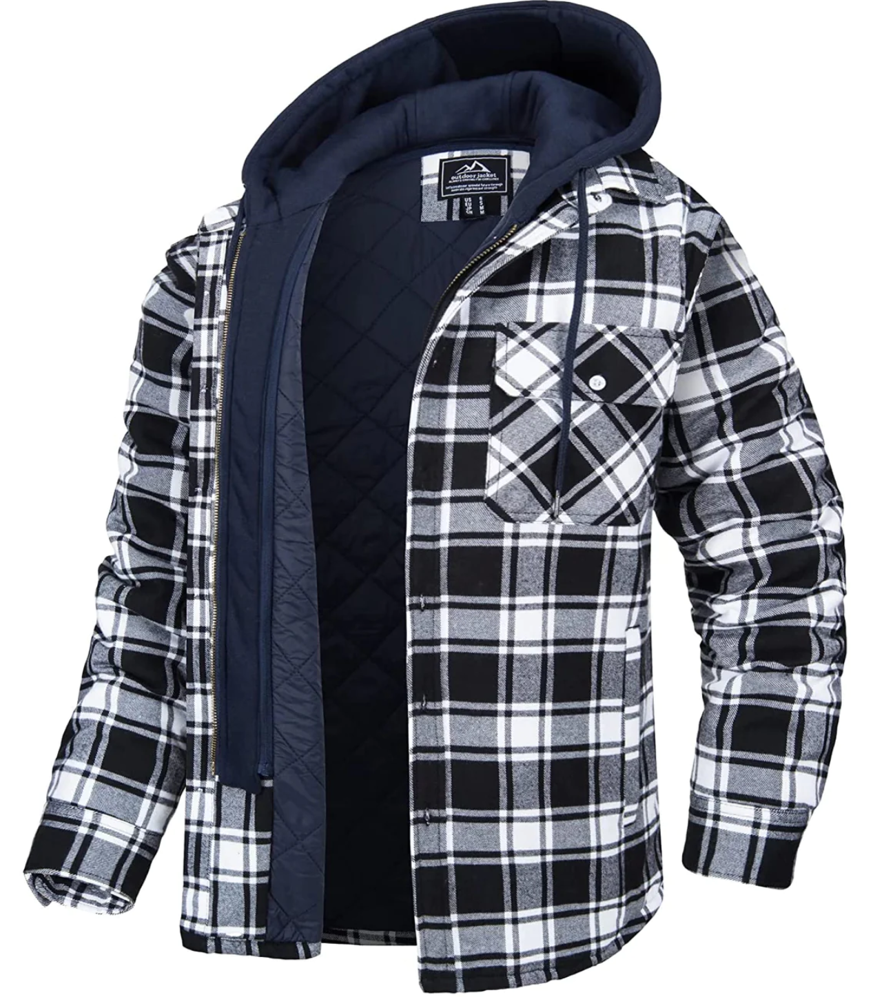 Kapuzenjacke Herren Kariert Modern Sportlich - BerlinGlamour