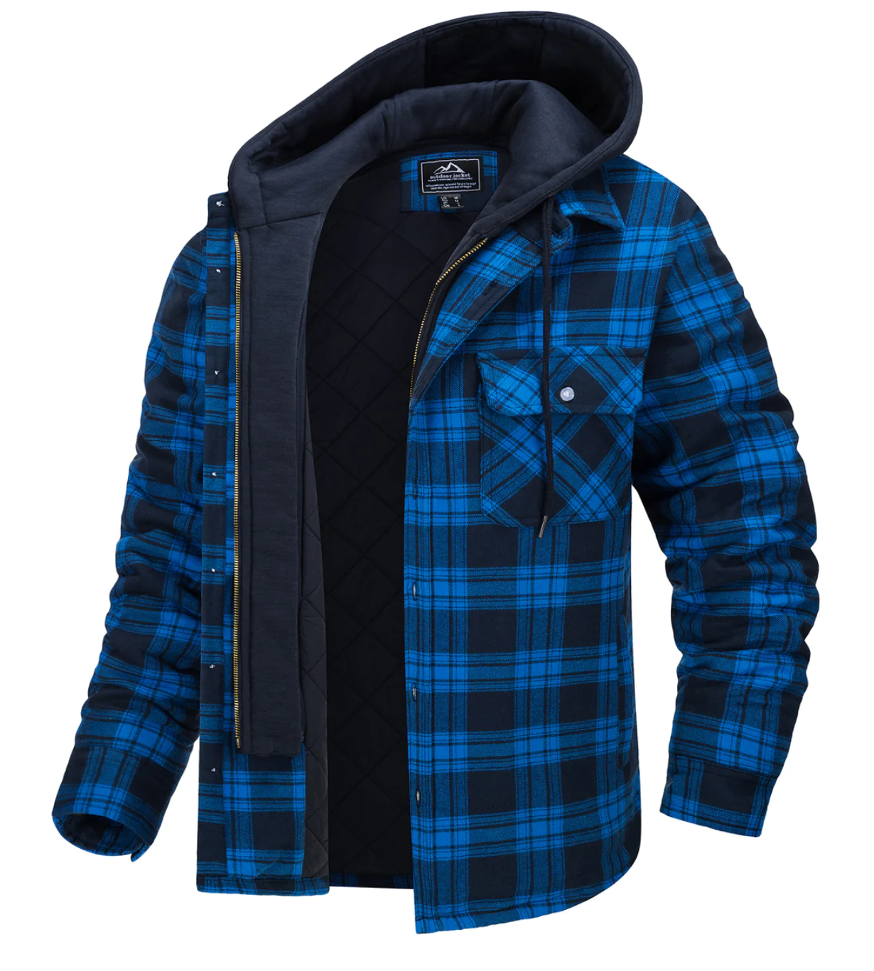 Kapuzenjacke Herren Kariert Modern Sportlich