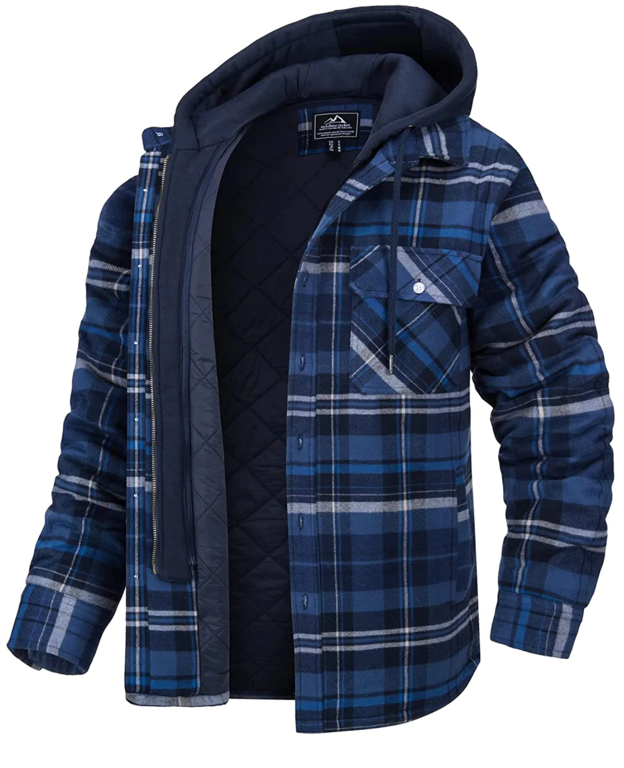 Kapuzenjacke Herren Kariert Modern Sportlich