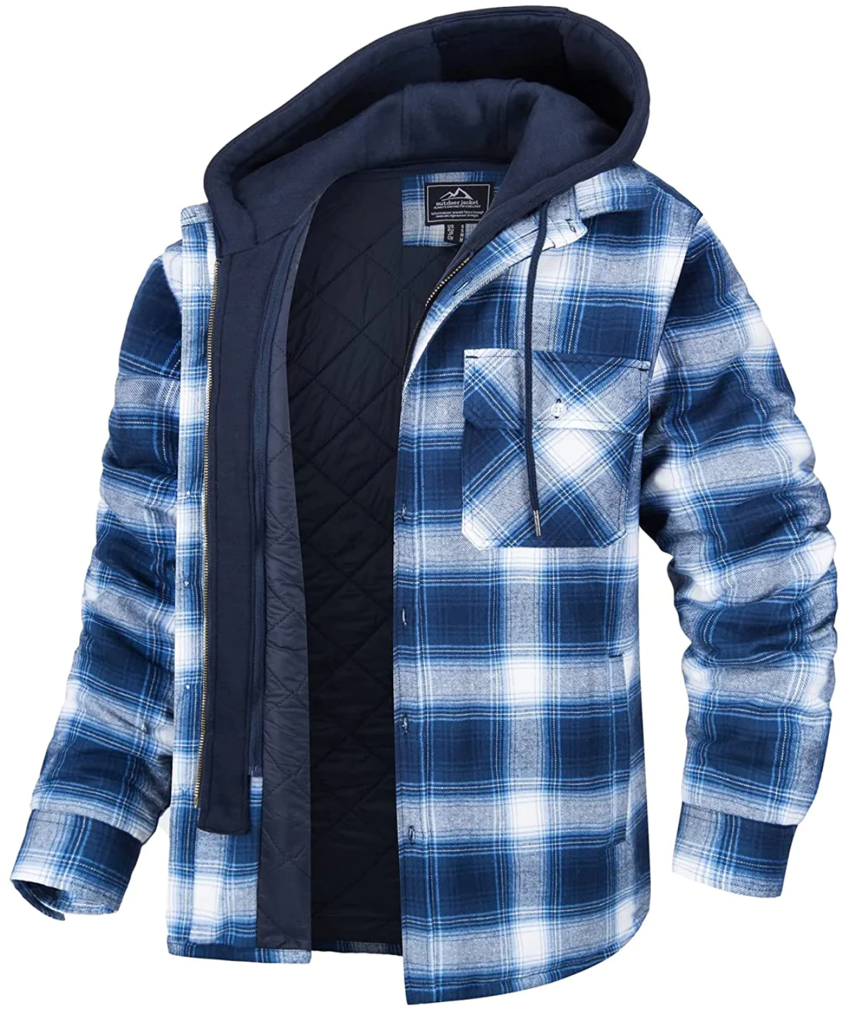 Kapuzenjacke Herren Kariert Modern Sportlich