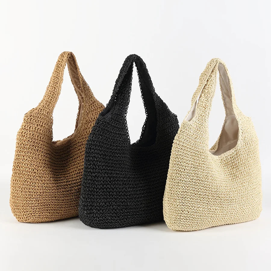 Strandtasche Elegante Stroh Handtasche Sommer