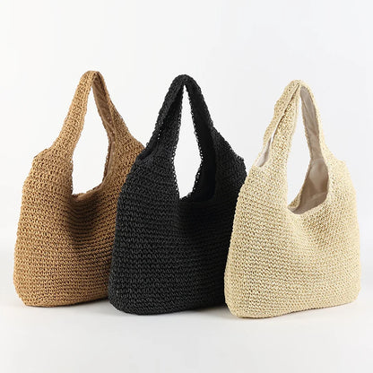 Strandtasche Elegante Stroh Handtasche Sommer