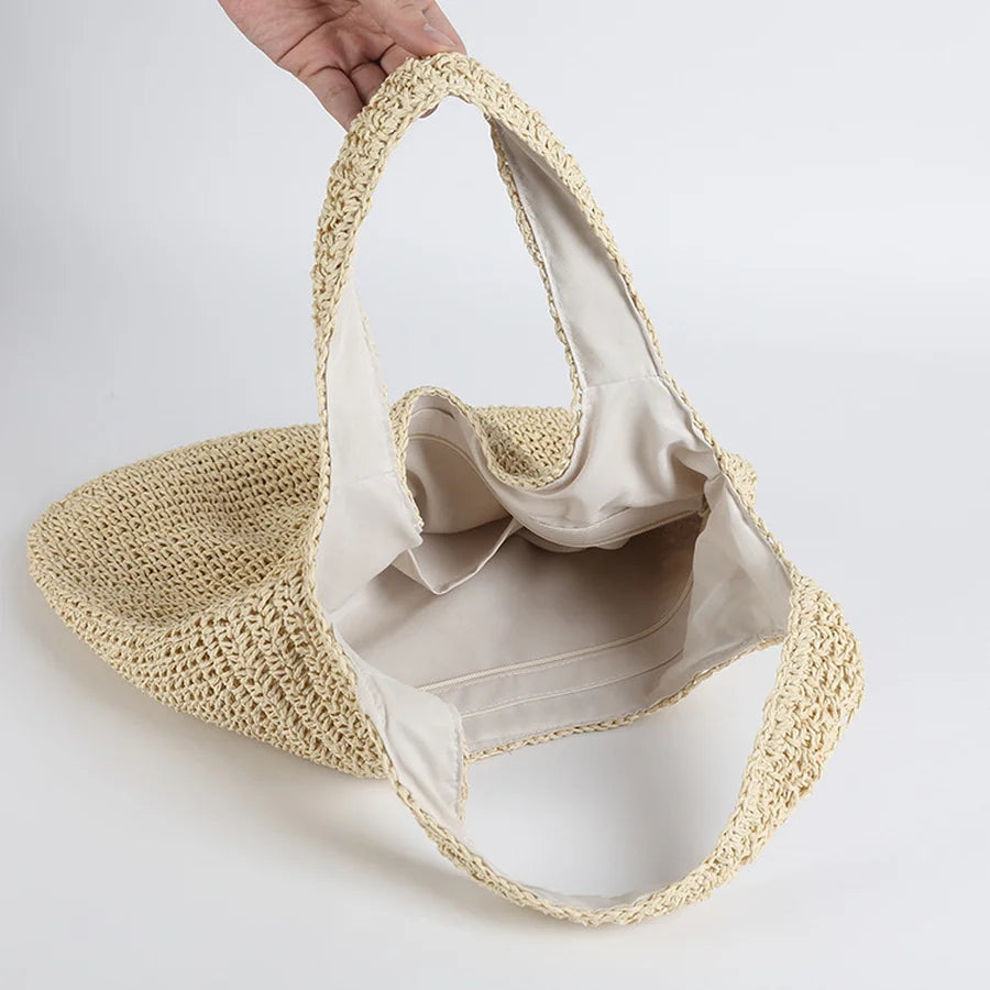 Strandtasche Elegante Stroh Handtasche Sommer