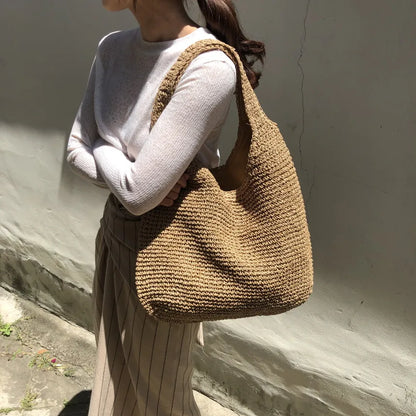 Strandtasche Elegante Stroh Handtasche Sommer