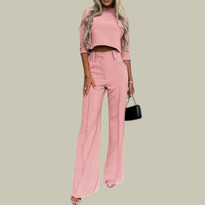 Damen Set Zweiteilig Stilvoll Elegantes Outfit