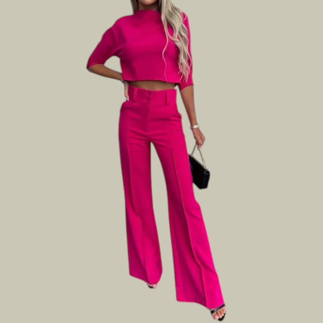 Damen Set Zweiteilig Stilvoll Elegantes Outfit