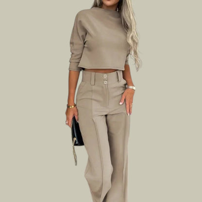 Damen Set Zweiteilig Stilvoll Elegantes Outfit