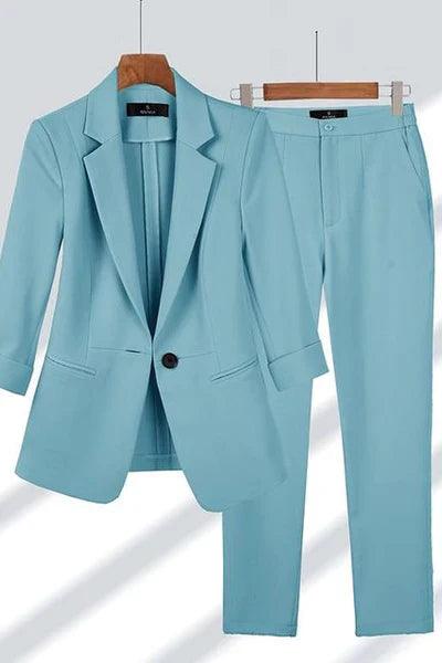Damen Businessanzug Blazer Hose Elegant