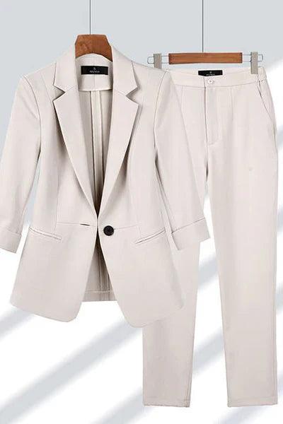 Damen Businessanzug Blazer Hose Elegant