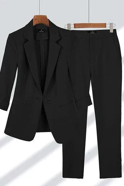 Damen Businessanzug Blazer Hose Elegant - BerlinGlamour