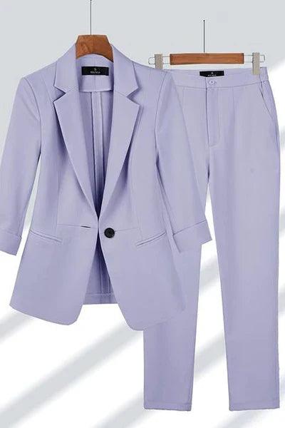 Damen Businessanzug Blazer Hose Elegant