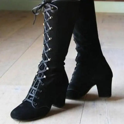 Retro-Schnürstiefel Rafaela in lässiger Optik