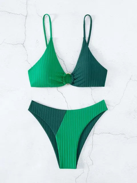 Push-Up-Bikini-Set Damen Hochwertig Mit Hoher Taille