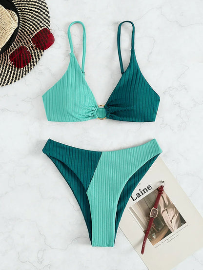 Push-Up-Bikini-Set Damen Hochwertig Mit Hoher Taille
