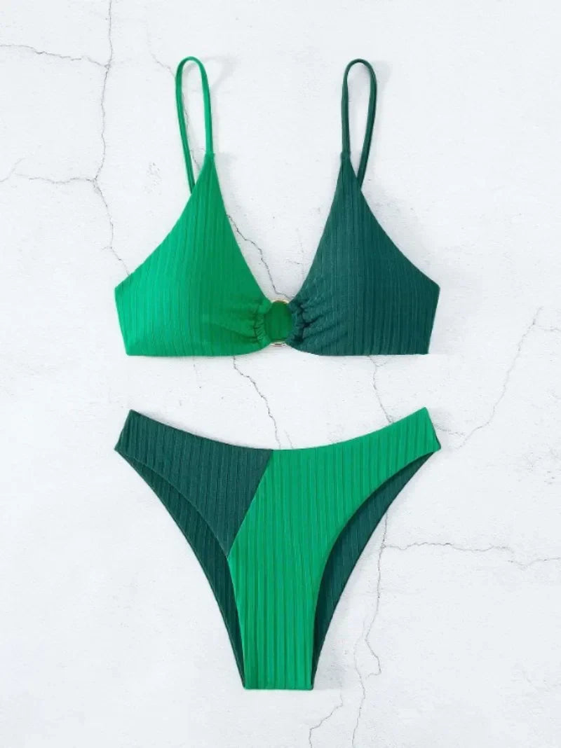 Push-Up-Bikini-Set Damen Hochwertig Mit Hoher Taille
