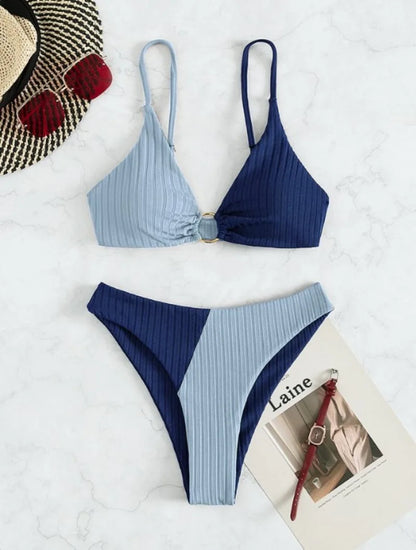 Push-Up-Bikini-Set Damen Hochwertig Mit Hoher Taille