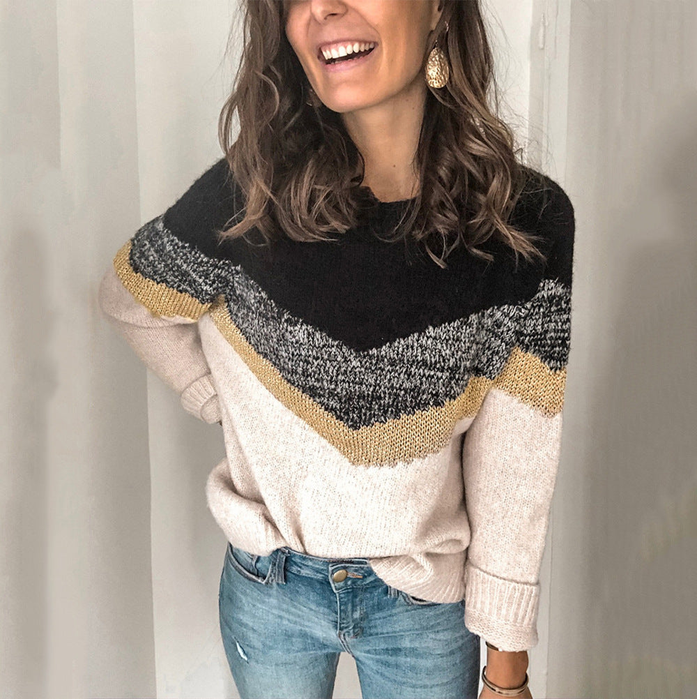 Damen Strickpullover Rundhals Weich Modern - BerlinGlamour