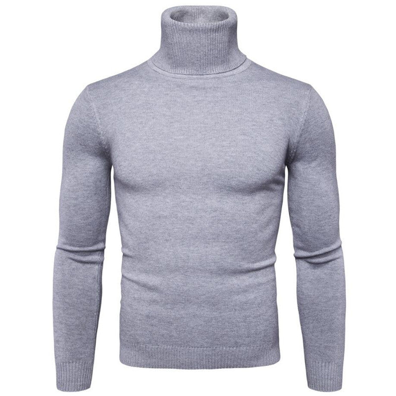 Herren Rollkragenpullover Fein Strick Pullover Modern