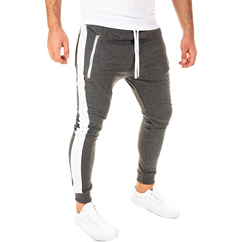Herren Jogginghose Sportlich Elastisch Mit Reißverschlusstaschen