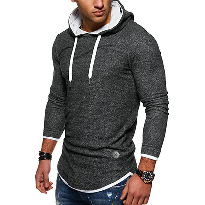 Herren Sweatshirt Modern Kapuze Kontrastfarben