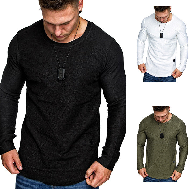 Herren Langarmshirt Modern Strukturdesign Komfort Passform - BerlinGlamour