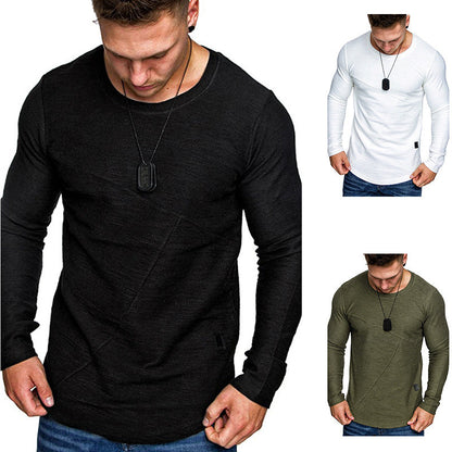 Herren Langarmshirt Modern Strukturdesign Komfort Passform - BerlinGlamour