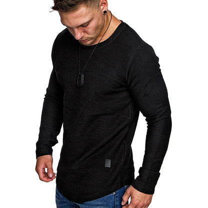 Herren Langarmshirt Modern Strukturdesign Komfort Passform