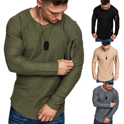 Herren Langarmshirt Sportlich Moderner Schnitt