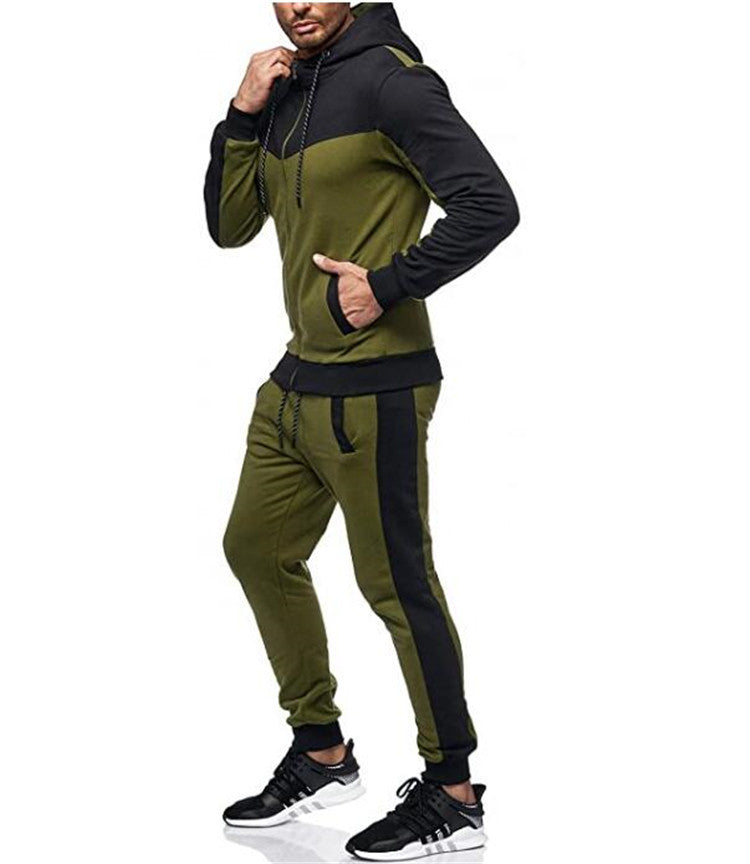 Herren Sportanzug Set Funktionelles Trainingsoutfit Schwarz
