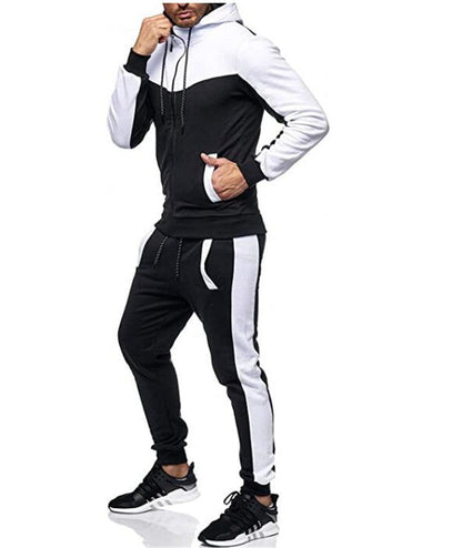 Herren Sportanzug Set Funktionelles Trainingsoutfit Schwarz