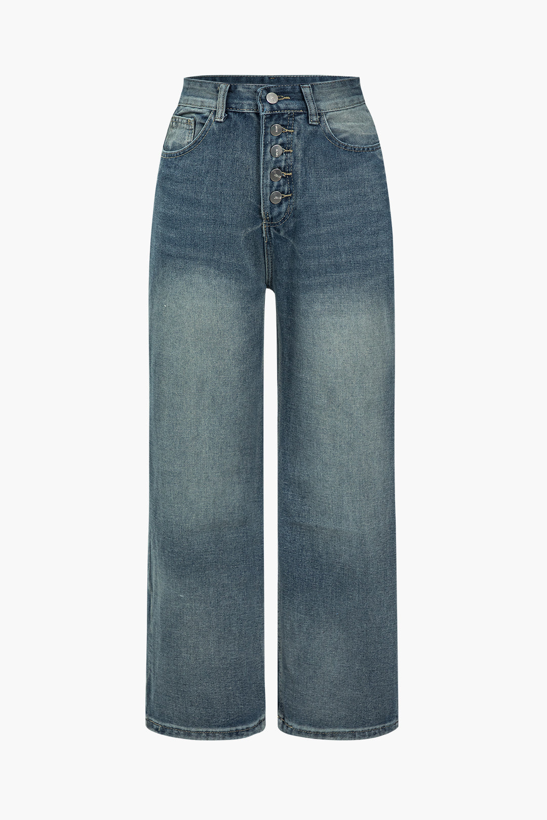 Retro Jeans Damen Vintage Button Fly Style - BerlinGlamour