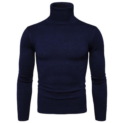 Herren Rollkragenpullover Fein Strick Pullover Modern