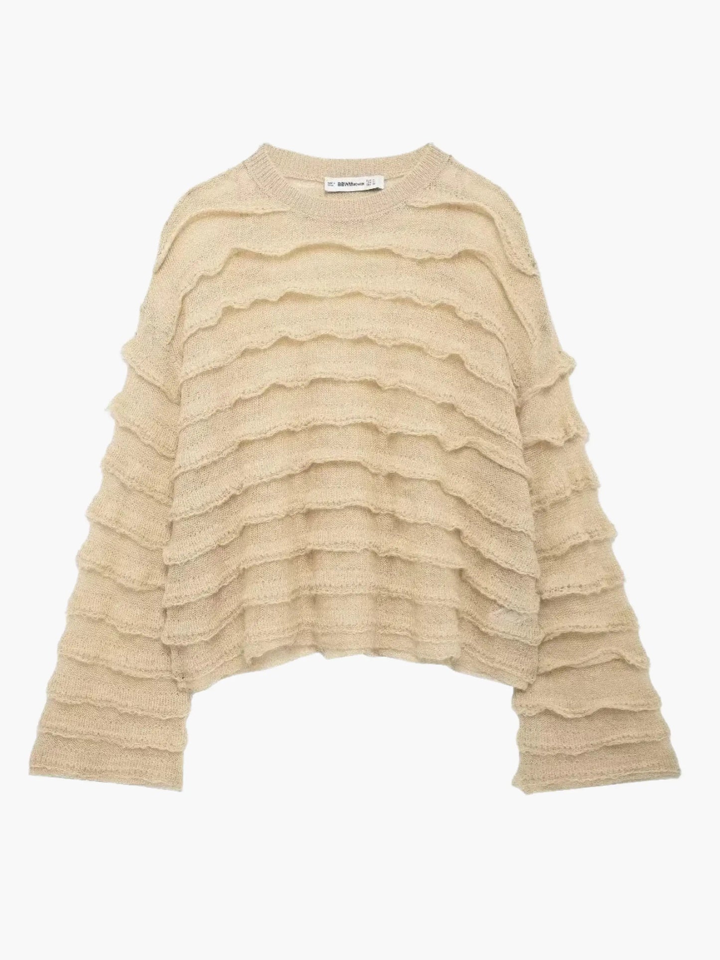 Damen Strickpullover Warm Gemütlich Strukturiert - BerlinGlamour
