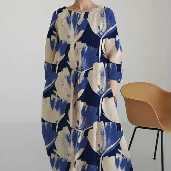 Baumwoll-Look Kleid mit 3D-Druck von BerlinGlamour
